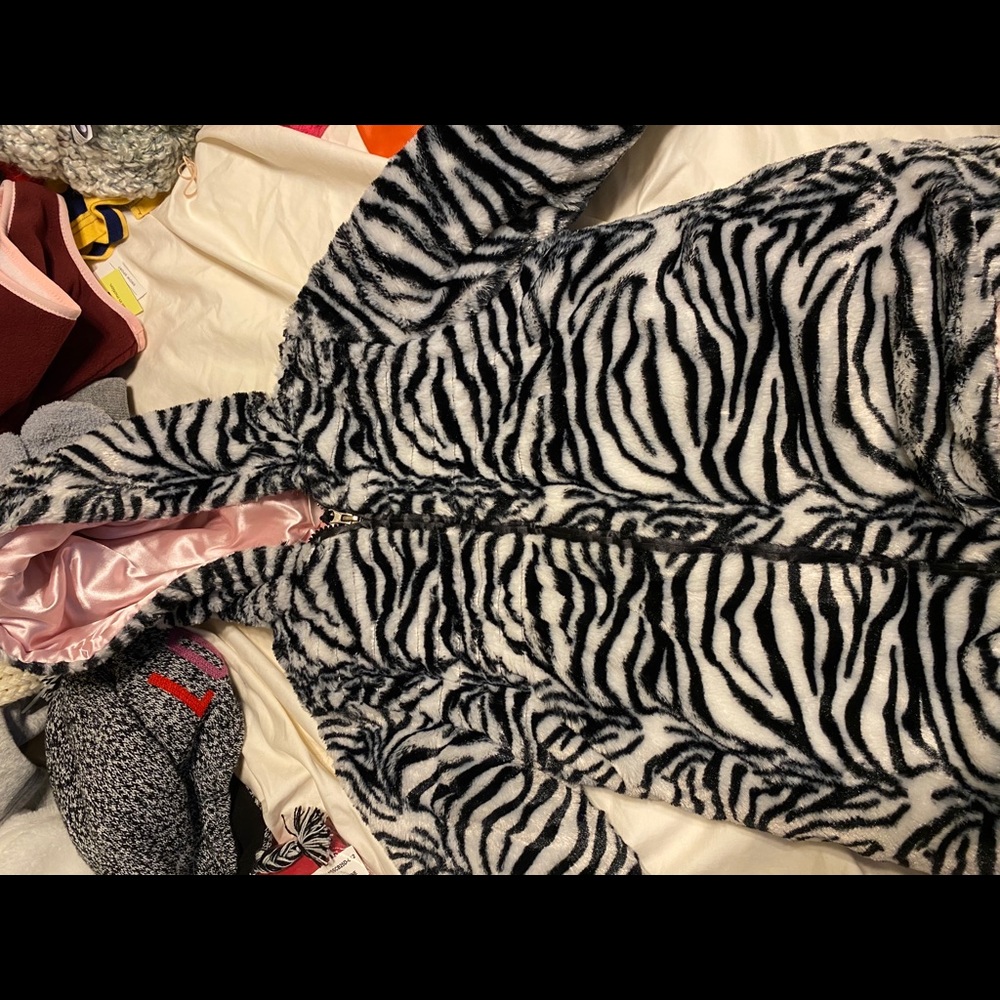 Zebra print girls jacket